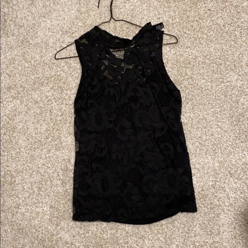 Black lace tank top